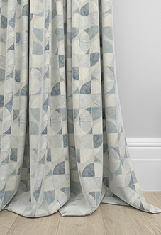Mosaic Tile, Denim - Made to Measure Curtains